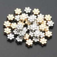100pcs Cuentas De Flor CCB En Oro Y Plata 7mm Acrílico Espaciadoras Sueltas Para Fabricación De Joyas Pulseras Collares Accesorios - details 3