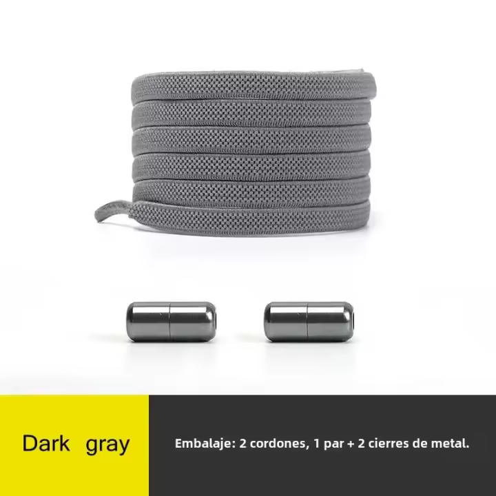 1Par De Cordones Elásticos Multicolor Para Niños Adultos Y Ancianos Sin Atar Correas Rápidas Deportivas Para Zapatillas - 1