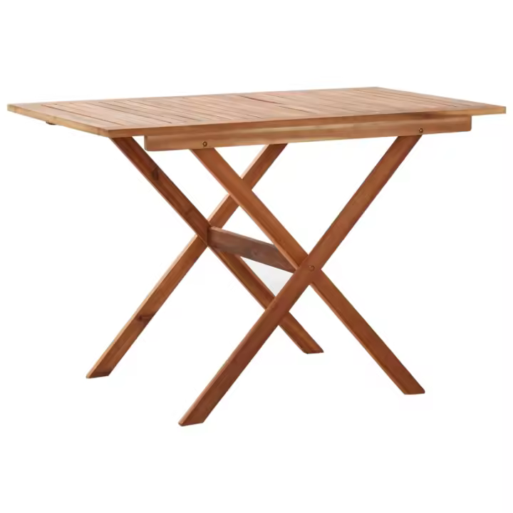 vidaXL Mesa de jardín de madera maciza de acacia 110x67x74 cm - 1