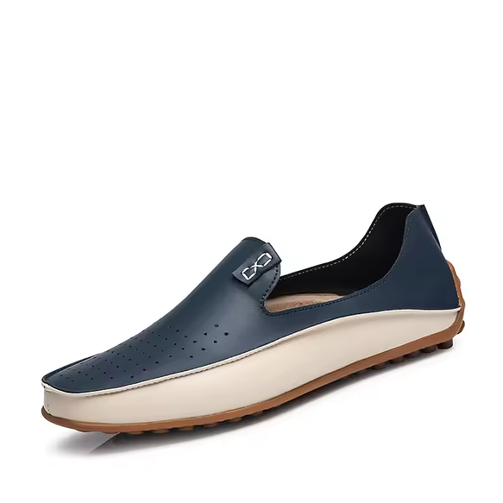 Zapatos Casuales Para Hombre De Alta Calidad Zapatos De Conducción Cómodos Cuero PU Talla Verdadera Elemento De Moda Látex Antigolpes - 1
