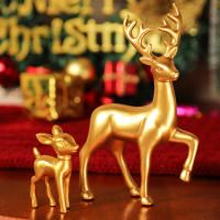 Juego De 2 Piezas De Reindeer Familiar Para Navidad Decoración De Resina Estilo Festivo Para El Hogar Interior Regalos De Navidad - details 2