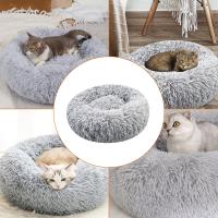 Cama Perro CóModo Y CáLida, Felpa Camas para Gatos Invierno, Cojin Redonda Perro Antideslizante, Cojines Suave Lavable, para Gato Y Perros Medianos PequeñOs, (Diameter:50cm, Gris) - details 5