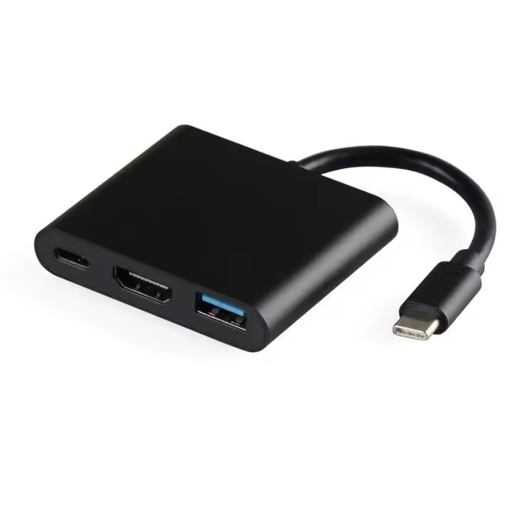 Adaptador de concentrador tipo C 3 en 1 a HDMI USB 3.0 4K/Adaptador de carcasa de aluminio Adaptador de concentrador USB C 3.1 - 1