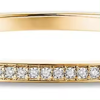 Pulseras de Tenis de brazalete de zirconia cúbica Chapado en oro de 14 Quilates para Mujer | Pulseras Clásicas De brazalete de Amor - 1