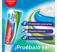 Pasta de Dientes Colgate Triple Acción, Dentífrico con Flúor para toda la Familia - Ayuda a Mantener dientes Blancos y Fresco Aliento - Anticaries - details 1
