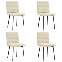 vidaXL Sillas de comedor 4 unidades cuero sintético en color Blanco/Capuchino/Gris y más | cómodas modernas ergonómicas para comedor cocina salón hogar - details 3