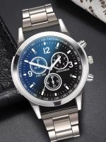 Reloj De Negocios Para Hombre Moda Reloj De Cuarzo Con Correa De Acero Inoxidable (No Incluye Caja) Estilo Casual - details 0