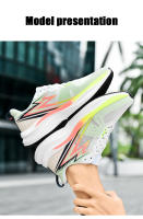 Zapatos De Correr Casual Para Hombres EZIIOT Con Placa De Carbono Y Suela Ligera Transpirable Color Naranja Talla True Fit - details 4
