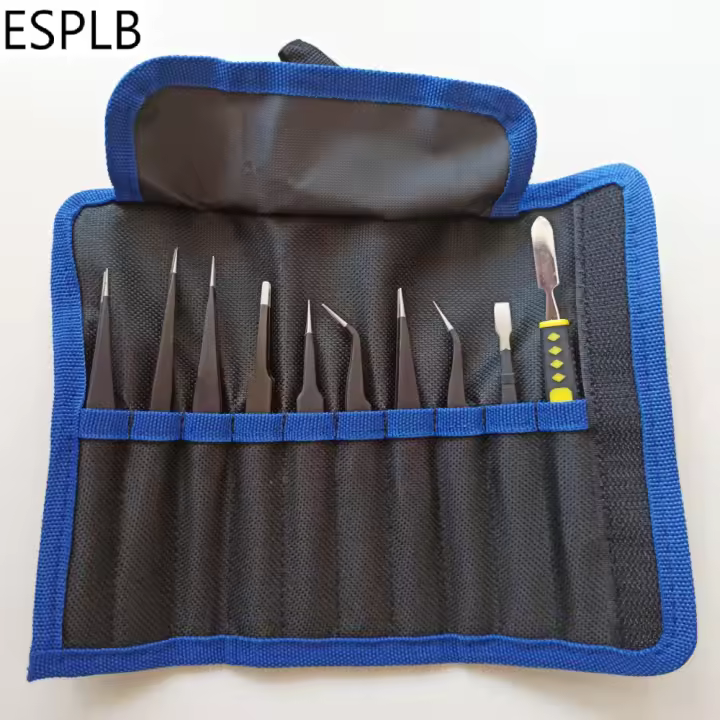 Set De Pinzas De Precisión ESD En Acero Inoxidable Anti-estática Para Reparación Industrial Y Soldadura De Electrónica Herramientas Antimagnéticas - 1