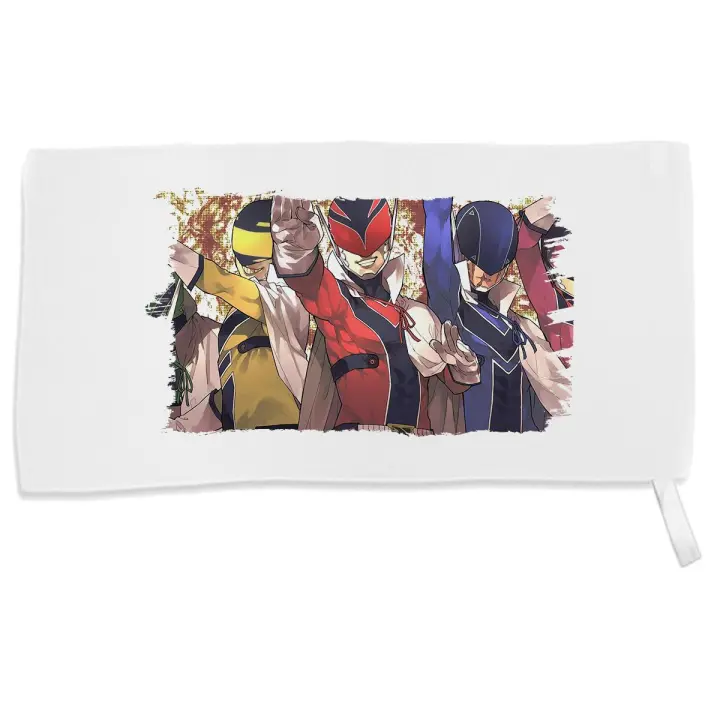 MERCHANDMANIA TOALLA PEQUEÑA ABSORBENTE Sentai Daishikkaku rangers escuadron serie anime suave personalizada con cinta elastica - 1
