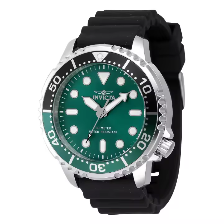 Reloj de pulsera Invicta Pro Diver - 47223 correa color: Negro Dial Latón Verde Hombre - 1
