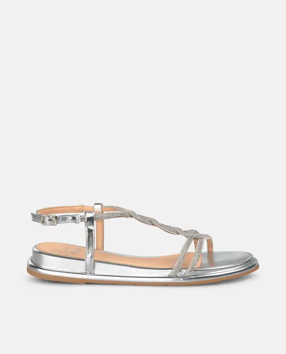 Alma Blue V25BLD109 Sandalias planas para mujer plateado en sintético 54647 - 1