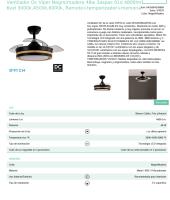 FABRILAMP Ventilador Dc Viper Negro/madera 48w 3aspas 91D 4800lm 6vel 3000k,4500k,6000k, Remoto+temporizador+memoria Incluye mando a distancia y dos tijas de 10 y 25 centímetro Productos originales calidad de confianza - details 1