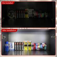 Luz LED con bisagra, luz LED con sensor de bisagra para armario, lámpara de noche para armario, (luz blanca, 6 piezas) - details 4