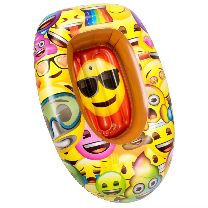 Barca hinchable de 90cm, con diseños exclusivos de Emoji (5890) - 1