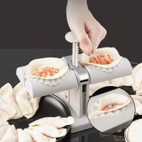 Molde De Empanadillas con bandejitas desechables, Maquina de empanadillas, Fabricante Automático De Bolas De Masa Hervida, De Doble Cabeza Para El Hogar y La Cocina, DUMPLINGS, Utencilio para Aperitivos ,Pasteleria - details 2