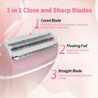 Afeitadora Eléctrica Para Mujer Cuchilla Eléctrica Para Piernas Bikini Axilas Y Púbico Afeitadora Portátil Con Cabeza Desmontable Sin Cable - details 5