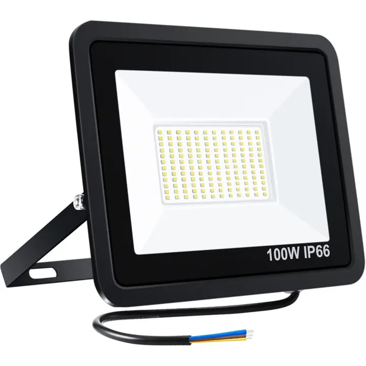 Reflector LED de 100 W para Exterior, Luz de noche de 10000 LM, Luz de pared waterproof IP65, iluminación de trabajo, Luz de inundación LED Blanca fría de 6500 K para Exterior - 1