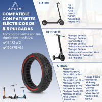 ANSENI Rueda Patinete Xiaomi Offroad 8.5 Pulgadas(8 1/2x2) para Patinete Electrico, Neumatico Maciza Antipinchazo 50/75-6.1,Accesorios Compatible Con Xiaomi M365/Pro,1S, Eessential,Cecotec - details 0
