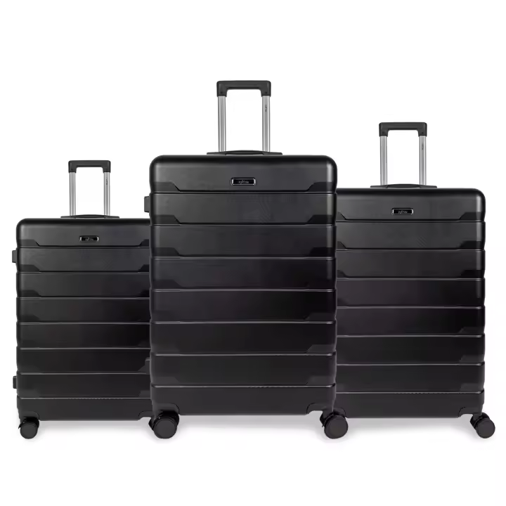 S7 STAR LG61296-LG61301 Juego 3 Piezas Maleta ABS  Color Puro de Viaje, Set 3pcs Cabina Equipaje Rígida Resistente con Mango Ajustable, Duradero  Neceser Maleta Ligero con 4 Ruedas Dobles Giratorias 360° - 1