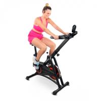 Bicicleta de spinning Makalu Mobiclinic® Fitness  Volante inercia 10kg Resistencia regulable Regulable al completo Pantalla LCD Marca Española Pulsómetro Portabotellas Soporte para móvil - details 0