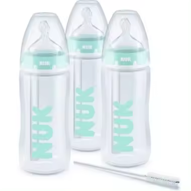 Set 3 biberones First Choice anticólicos (0-6m) Silicona 300ml. Nuk - 1