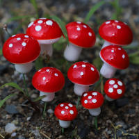 20Pcs Miniaturas De Setas Artificiales De Resina Para Jardín Faeérico Paisaje De Mostrador MicroLandscape Decoración De Terrario - details 3
