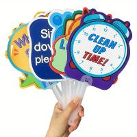 8Pcs Etiquetas De Gestión Clase En Plástico Reglas De La Clase Suministros De Fiesta Para Escuela Direcciones De Acción Del Maestro Montessori - details 2