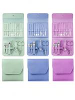 Set Profesional De Manicura Y Pedicura Herramientas De Cuidado De Uñas En Acero Inoxidable Kit De Aseo Con Estuche De Piel Para Viajes - details 1