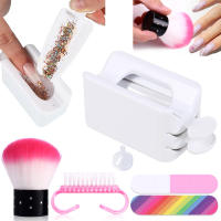 YIKOOLIN Set De Reciclaje De Polvo Para Uñas Con Cuchara Y Recipiente Portátil Kit De Pincel Para Polvo De Uñas Herramientas De Manicura - details 0
