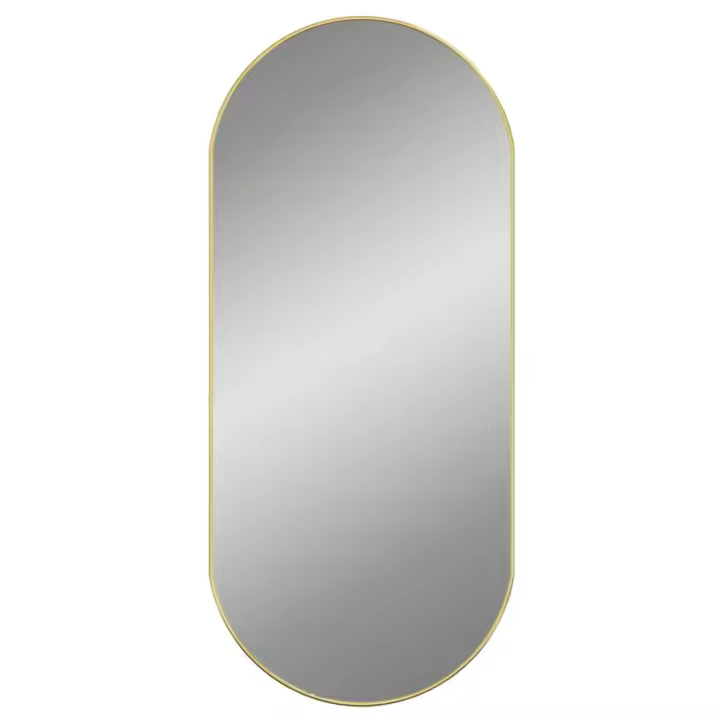 Espejo bañoEspejo de pared ovalado dorado 100x45 cm - 1