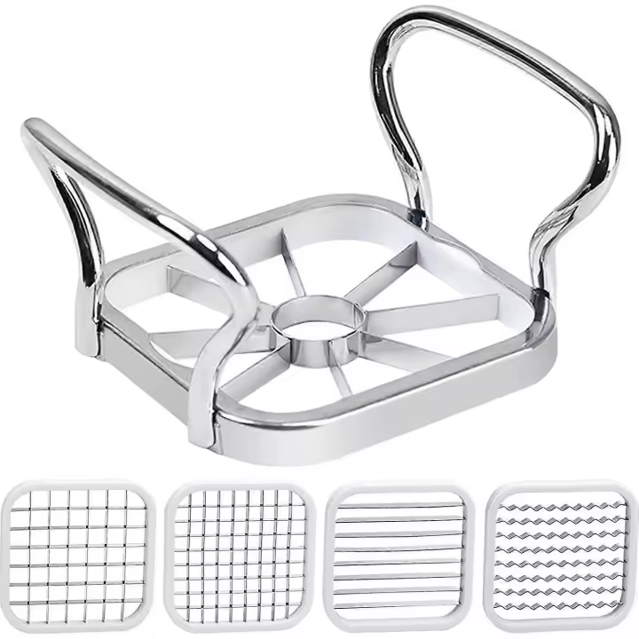 Cortador de patatas, 5 en 1 cortador de fruta de patata inoxidable astilladora, Cortador de Apple Corer de Maple inoxidable peras - 1