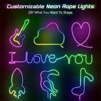 Tira De Lámparas LED Neón Con Silicona TUYA 5-24V 84LEDs/M Con Sincronización De Música RGBIC Dreamcolor Para Habitación - details 10