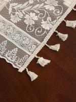 Bandera De Mesa Colgante De Gladiolus Beige Estilo Campestre Decoración Para Comedor Antideslizante Y Bonita Hecha De Poliéster 100% - details 5