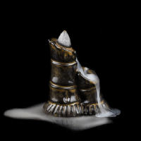 Encendedor De Incienso Miniatura Buddha De Céramica Retro Para Decoración De Hogar Y Oficina Estilo Teahouse Antiguo - details 0