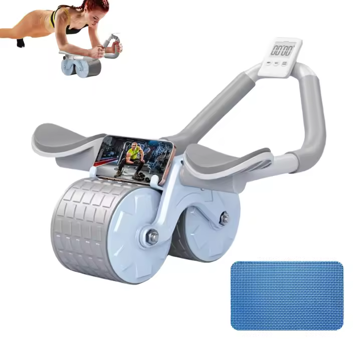 Vicyol S&D Rodillo Abdominal con Rebote Automático. Rueda para ABS con Soporte para Codos. Entrenamiento en Casa con Rodillera y Cronómetro Incluidos. Deporte para Principiantes en el Hogar. - 1