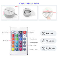 Lámpara De Noche LED 3D Ilusión De Queso Gato 16 Colores Auto Gradiente Con Interruptor Táctil Y USB Regalo Para Niños - details 7