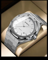Reloj De Cuarzo De Lujo Para Hombre BINBOND Estilo Casual Grande Dial Acero Inoxidable Calendario Reloj De Pulsera Clásico Para Hombre Resistente Al Agua Manos Luminosas - details 7