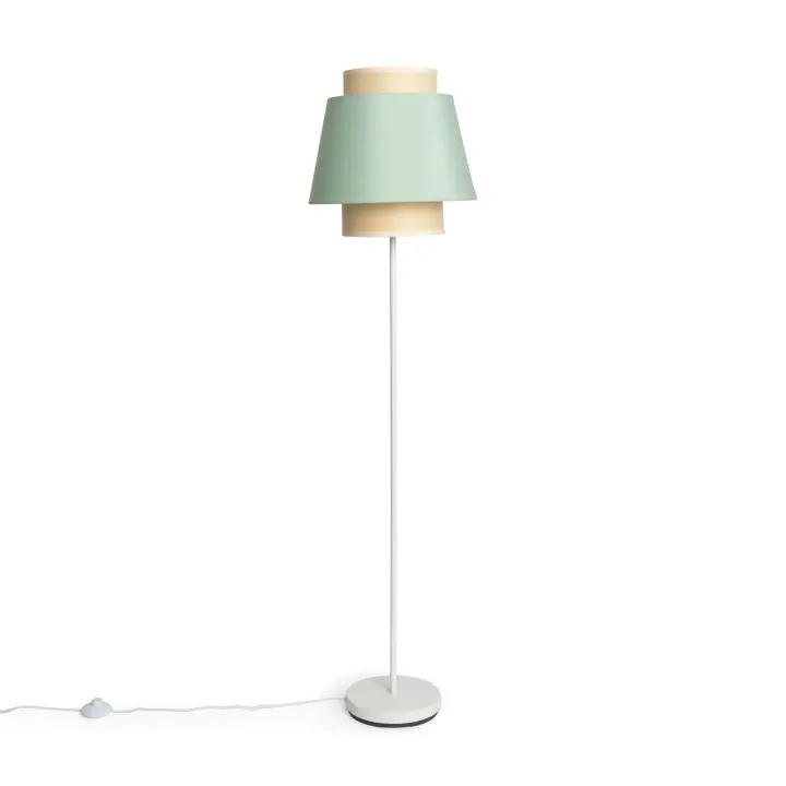 Ledkia Lámpara de Pie Tela Chulu - Diseño Mediterráneo con Acabados de Calidad - 1