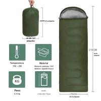 Bolsa De Dormir Para Camping Ultraligera Y Impermeable 4 Estaciones Cálida Envolvent Para Viajes Al Aire Libre - details 4