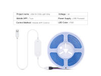 Tira De Luz LED COB RGB Inteligente WiFi Tuya DC 5V USB 576LEDs/M Dimmable Lineal Compatible Con Alexa Y Google Home Decoración Para El Hogar - details 1