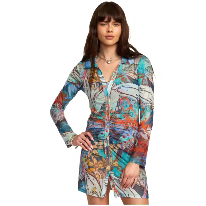 Vestido RVCA Freeworld Dress Cvup Mul para mujer en color multicolor - 1