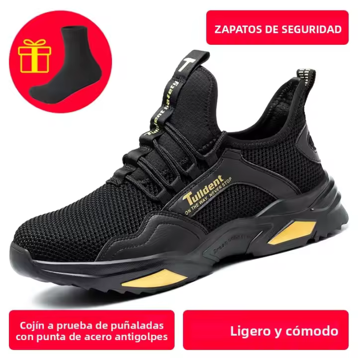 Zapatos De Seguridad Para Hombre Antideslizantes Con Punta De Acero Protección Contra Punciones Ligeros Y Transpirables Zapatillas De Trabajo Para Mujer - 1