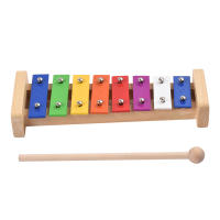 Xilofón De 8 Teclas Tamaño Compacto Glockenspiel Con Placa De Aluminio Colorida Y Mallets De Madera Instrumento De Percusión Musical Regalo - details 8