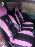 Funda universal para asiento de coche con borde de Mariposas en color Morado y Rosa, adecuada para Mujeres, etc. - details 3