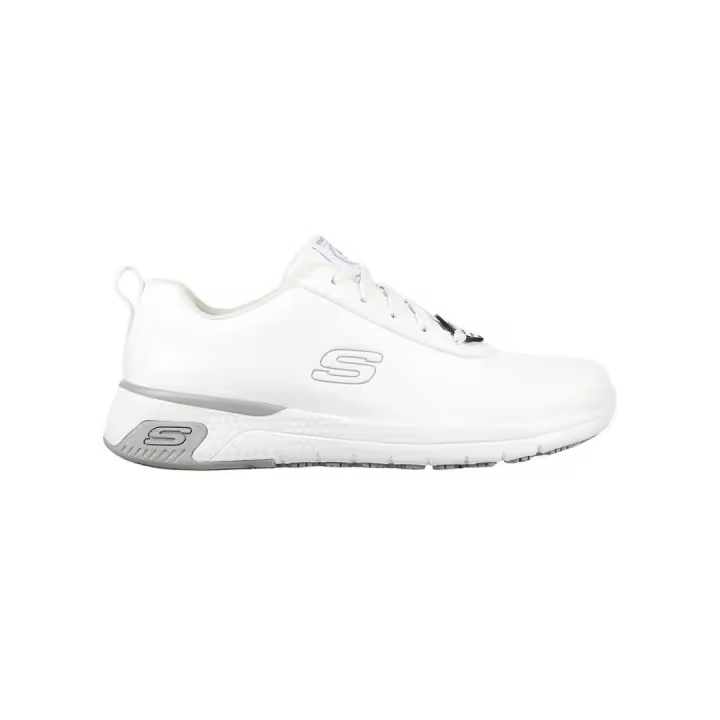 Zapatilla Mujer Skechers Trabajo Marsing Piel WHT - 1