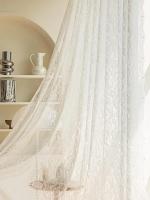 Cortina De Encaje Con Borlas Blanca Romántica Para Sala De Estar Y Dormitorio 1 Pieza Cortina De Ventana Translúcida Para Decoración Rural - details 2