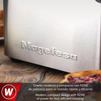 MAGEFESA RISE DIGIT Tostadora de 925W para 2 Tostadas, Funciones: Parar, Descongelar y Calentar, 7 Niveles de Tostado - details 3
