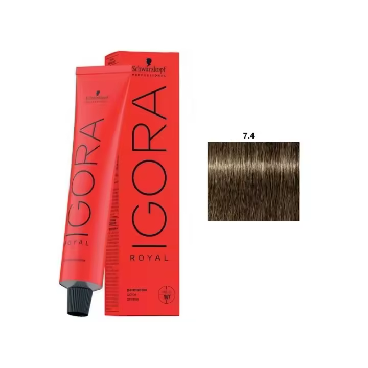 Tinte Igora Royal / Schwarzkopf - 7.4 Rubio Medio Beige - 1