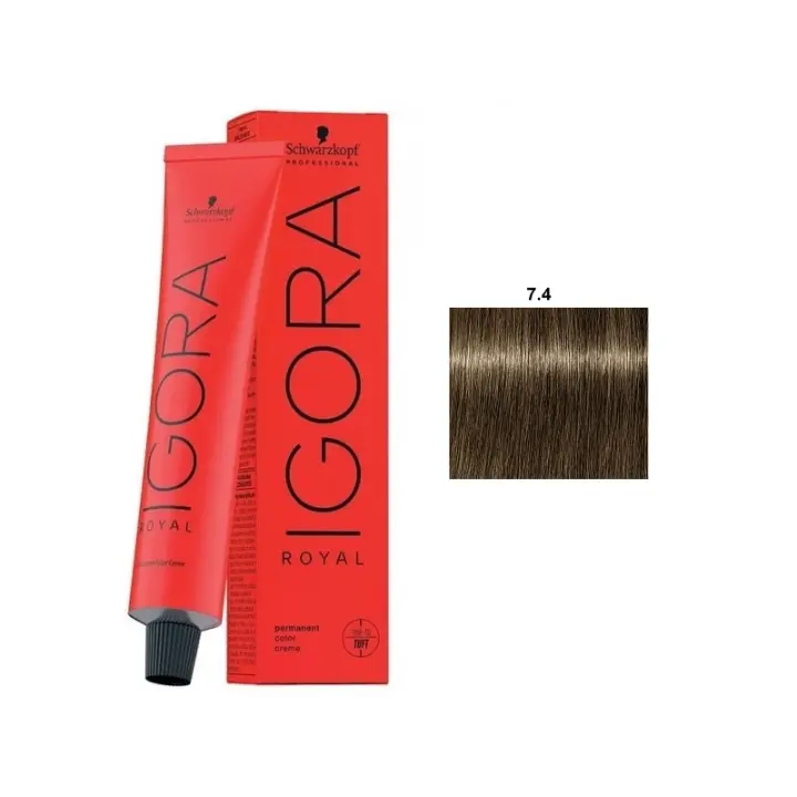 Tinte Igora Royal / Schwarzkopf - 7.4 Rubio Medio Beige - 1